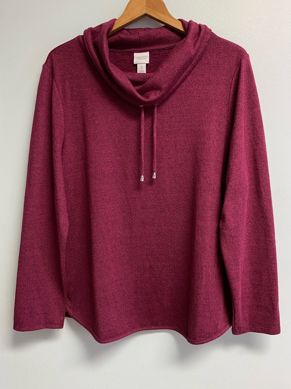 NWT CHICO'S WEEKENDER COWL NECK COZISOFT TOP - XL (3)